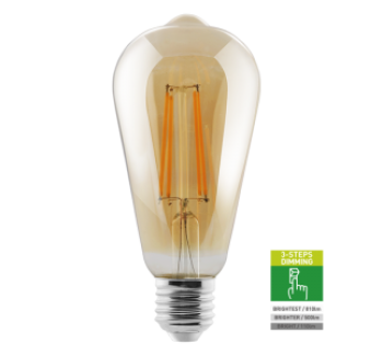 Segmented-Dimming LED Filament Bulb